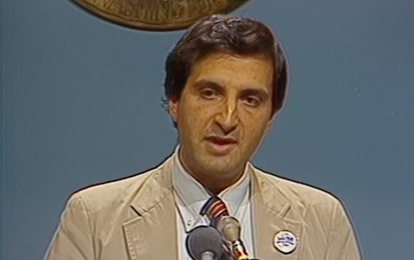 James Zogby at a press conference in 1990.